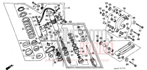 REAR CUSHION (2) CR250RG de 1986
